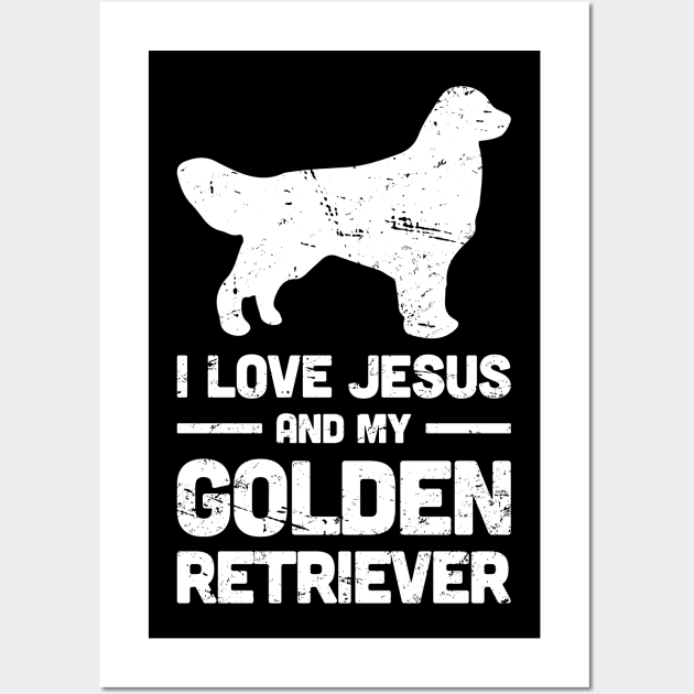 Golden Retriever - Funny Jesus Christian Dog Wall Art by MeatMan